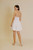 Aureum Halter Neck Smocked Mini Dress / White