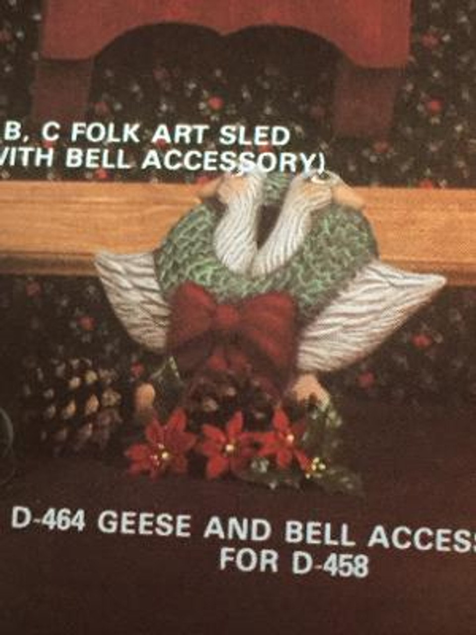 Dona's 464 Geese & Bell Acc. For D469, 2"H