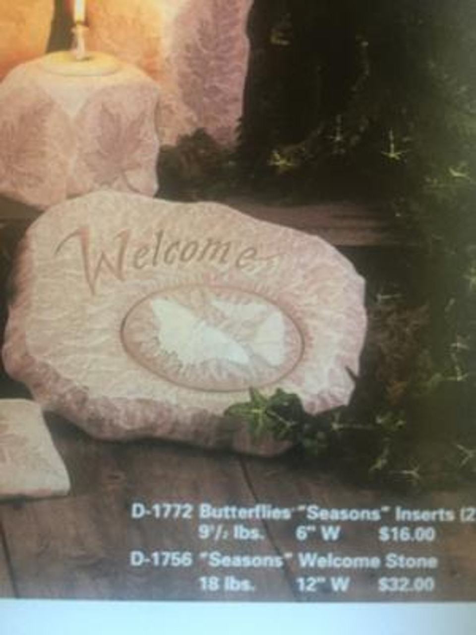 Dona's 1756 Season's Welcome Stone, 12"W