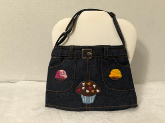 Girl’s Denim Cupcake Skirt Purse