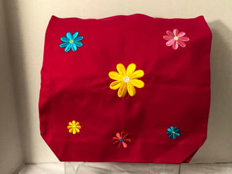 Girl’s Hot Pink Flower Tote Bag