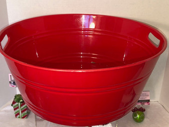 XXL Red Round Plastic Pail