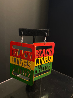 Women’s Wooden Black Lives Matter Earrings