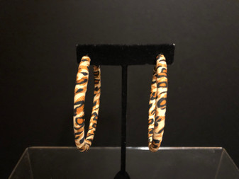 Women’s Fashion Cloth Animal Print Dangle Earrings