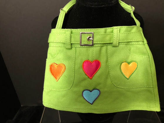 Girl’s Neon Heart Skirt Purse