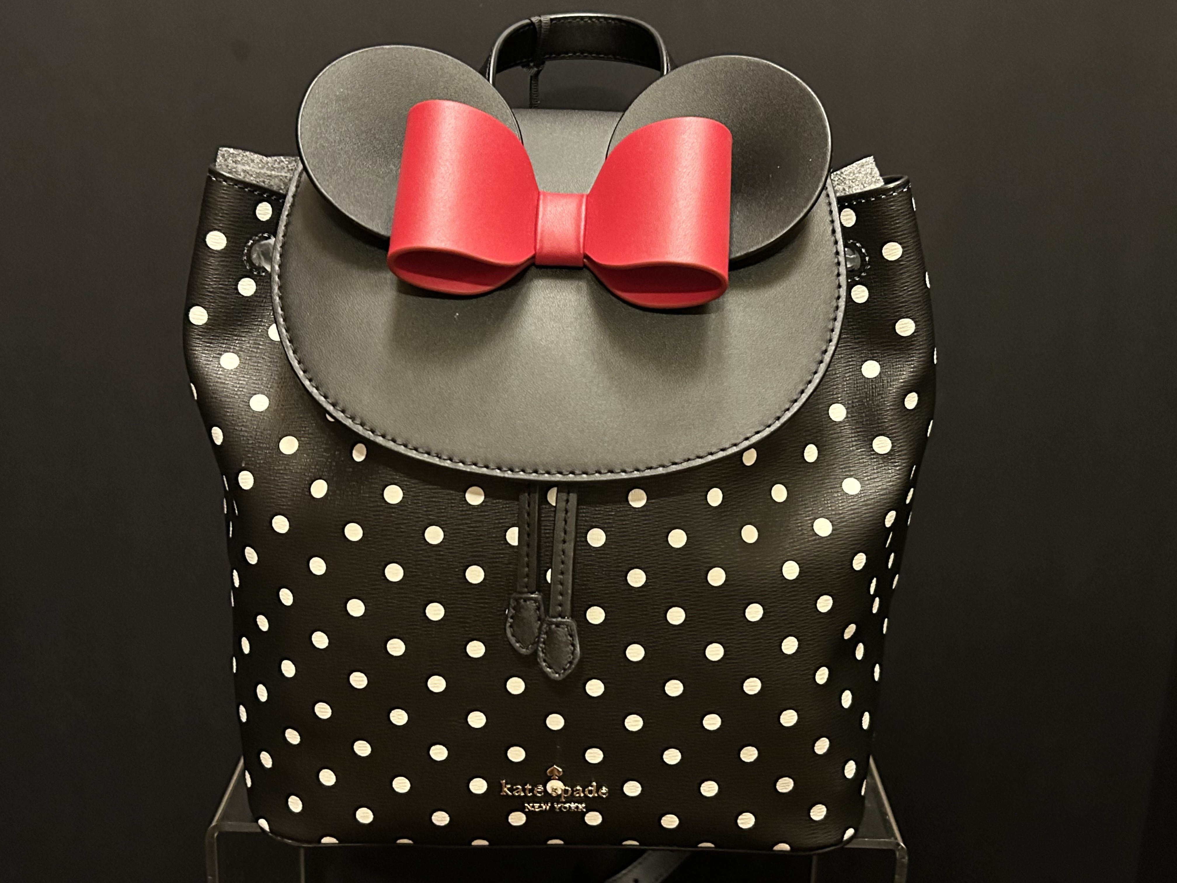 kate spade mini backpack disney New York X Kate Spade New York Minnie Mouse Flap Bag Size Kate Spade Disney X Minnie
