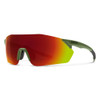 Smith Reverb Sunglasses - Matte Moss w/ Chromapop Red Mirror