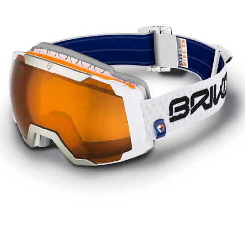 Briko Caldera Ski Race Goggle - White with Nastek Copper lens