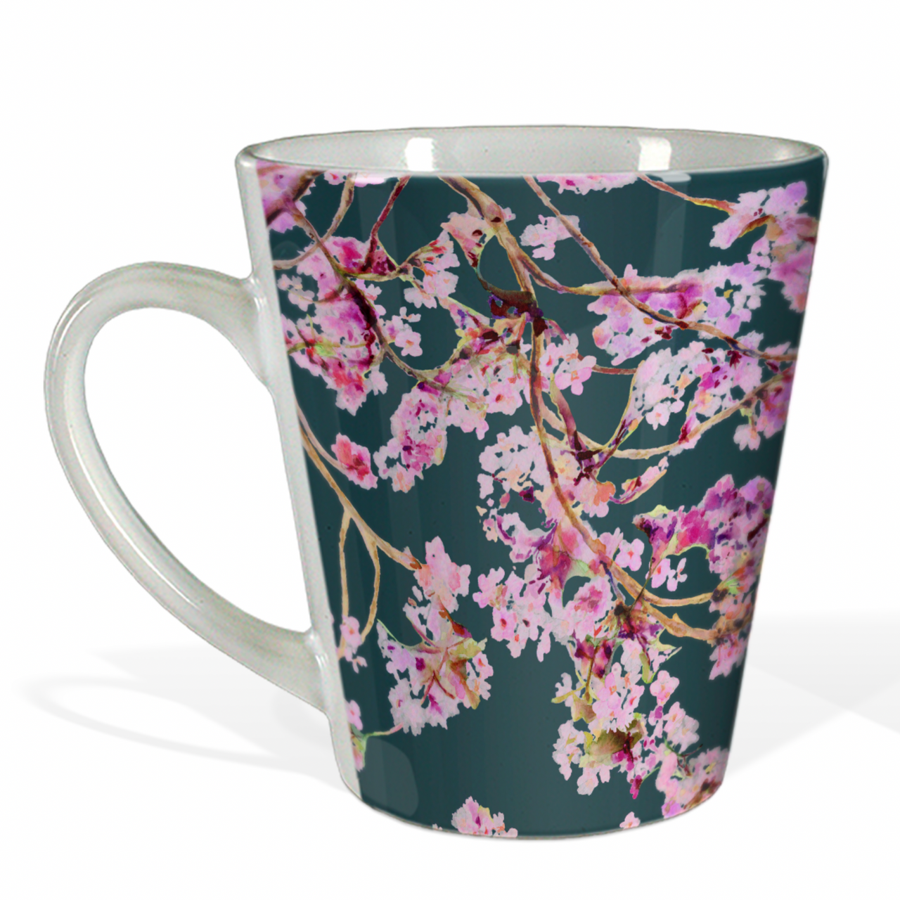 Painted Cherry Blossom Mug