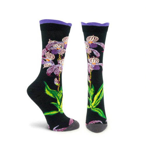 NYBG Black Orchid Socks