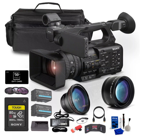 Sony HXR-NX800 4K HDR 1" Sensor NXCAM Camcorder (HXR-NX800) + BuyDirect & Save Gift Card - $50.00 + Sony 80GB CFexpress Card + BP-U35 Battery + Large Case + Telephoto Lens +  Filter Kit + Wide Angle Lens +Cleaning Kit + More (Copy) - Buy Direct & Save