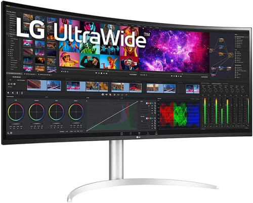 LG UltraWide 40WP95C-W (5120 x 2160) 39.7" 21:9 Curved FreeSync 5K2K HDR IPS Monitor (40WP95C-W) + Cleaning Kit + USBC Cable + HDMI Cable