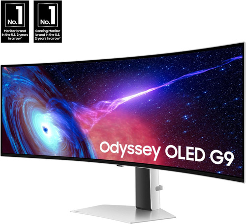 SAMSUNG 49" Odyssey QD-OLED (G93SC) Series Curved Gaming Monitor, 240Hz, 0.03ms,Dual QHD,DisplayHDR True Black 400,AMD FreeSync Premium Pro,Height Adjustable Stand,3 Year Warranty,LS49CG932SNXZA,2023