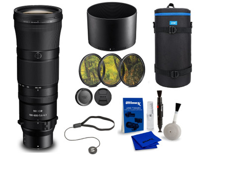 Nikon NIKKOR Z 180-600mm f/5.6-6.3 VR Lens + Filter Kit + Cap Keeper + Cleaning Kit - NJ Accessory/Buy Direct & Save