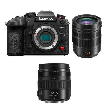 Panasonic Lumix GH6 Mirrorless Camera with Leica DG 12-60mm &amp; G X Vario 12-35mm F/2.8 Aspherical Lens