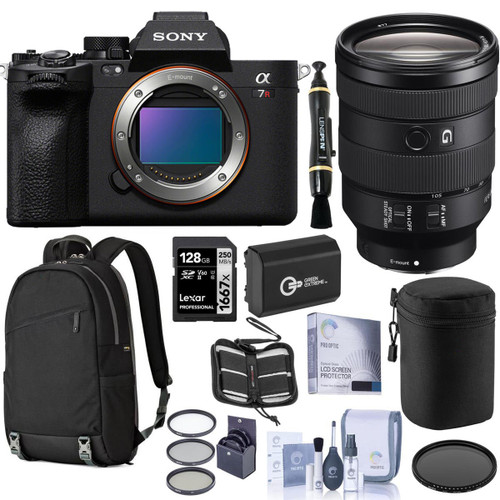 Sony Alpha a7R V Mirrorless Digital Camera (Black, Body Only) with FE 24-105mm f/4 Lens, Accessory Kit