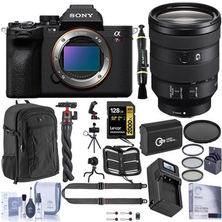Sony Alpha a7R V Mirrorless Digital Camera (Black, Body Only) with FE 24-105mm f/4 Lens, Essential Kit