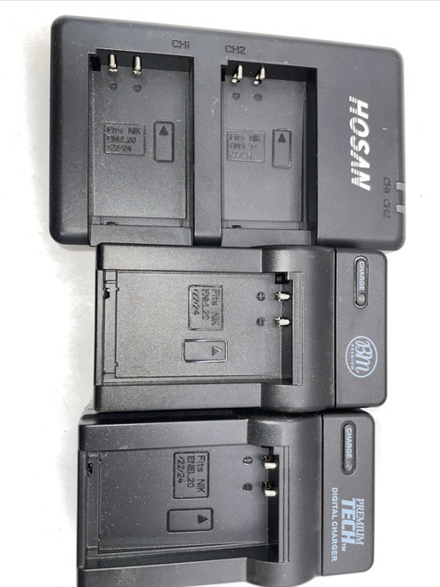? BM Premium + PremiumTech + HOSAN (Dual) EN-EL20/22/24 Charger Bundle