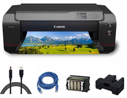 Canon imagePROGRAF PRO-1100 17‑inch Wireless Inkjet Photo Printer With Maintenance Cartridge + Cable Kit Canon