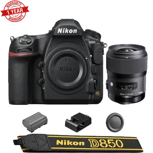Nikon D850 DSLR Camera + Sigma 35mm f/1.4 DG HSM Art Lens