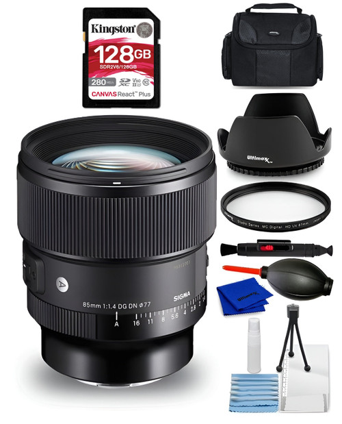 Sigma 85mm f/1.4 DG DN Art Lens for Sony Starter Accessory 9PC Bundle Sigma