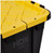 NJA-HDX 12 Gal.Heavy Duty Tough Storage W/ Handles Flip Top Tote Blk / Yellow Lid - NJ Accessory/Buy Direct & Save