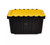 NJA-HDX 12 Gal.Heavy Duty Tough Storage W/ Handles Flip Top Tote Blk / Yellow Lid - NJ Accessory/Buy Direct & Save