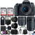 Canon EOS 77D DSLR Camera + Canon EF-S 18-55mm f/4-5.6 Is STM Lens + Canon EF-S 55-250mm f/4-5.6 Is STM Lens + Wide Angle &amp; Telephoto Lens