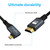 NJA USA Right Angled Coiled Micro HDMI to HDMI Cable, Micro HDMI to HDMI Coiled Cable 90°Degree Stretched Length 30cm to 150cm - Supports 3D/4K 1080p(5FT) - NJ Accessory/Buy Direct & Save