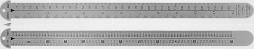 GAEBEL STAINLESS STEEL LINE GAUGE INCH/AGATE/POINTS/PICAS (EA)