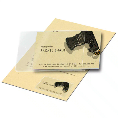 3L #102-10104 BUSINESS CARD POCKETS 60MMX95MM SIDE LOAD 5MIL BOX 1000 (B1000)
