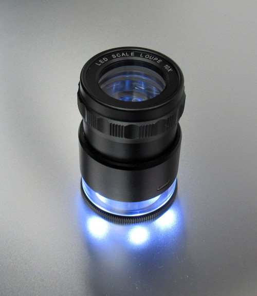 LITHCO 10X LED SCALE LOUPE W/METRIC ZERO CTR +/-15MM RETICLE (EA)