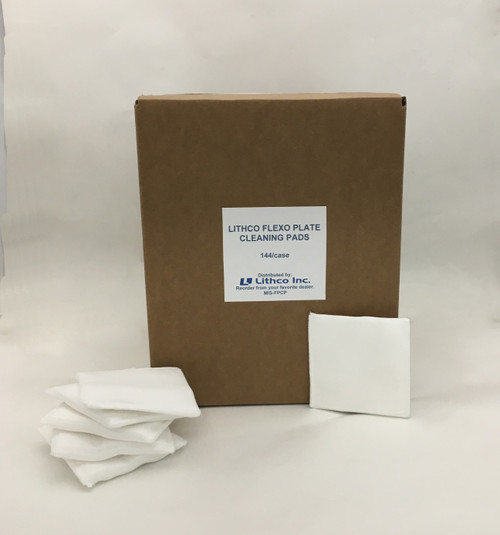 LITHCO FLEXO PLATE CLEANING PADS 144 PER CASE (CS)
