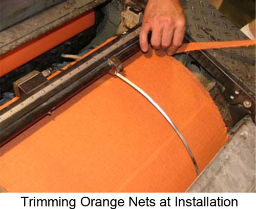 ORANGE WAVY ANTI-MARKING NETS 43 X 36 FOR SM102 KOMORI 