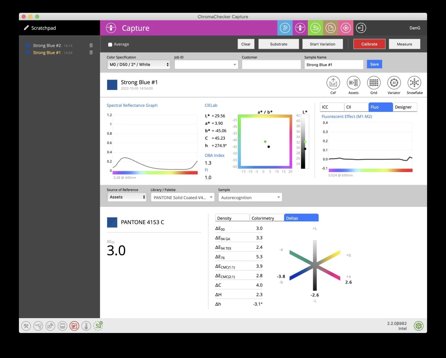 ChromaChecker Capture Snowflake functionality distributing colors incrementally by L a b