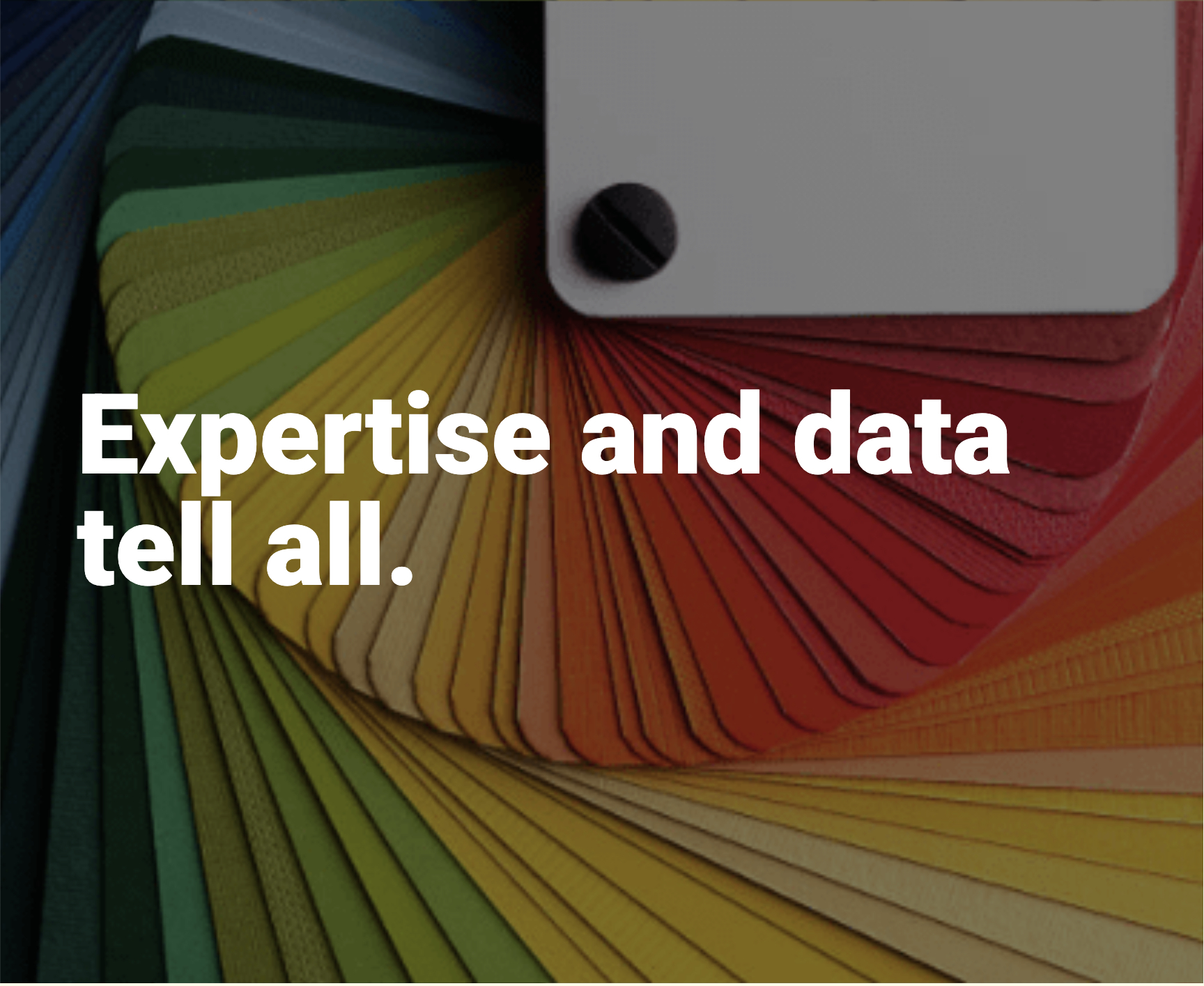 Expertise and data tell all — a fanned deck of color swatches