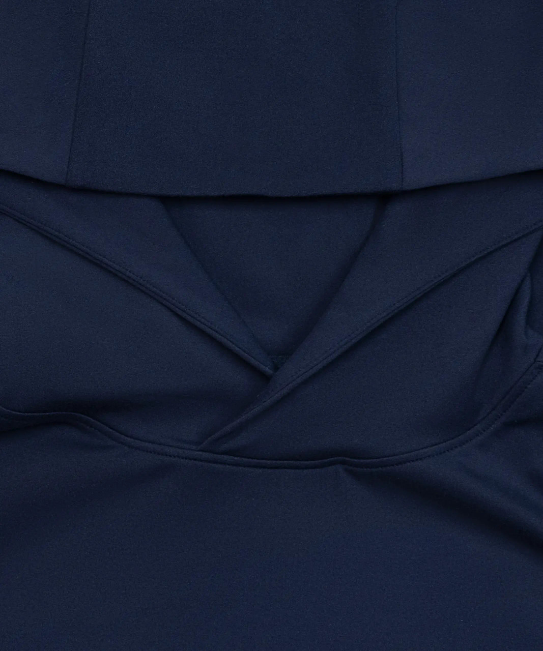Ascend Hoodie, navy lightweight stretch nylon performance fabric, close-up view