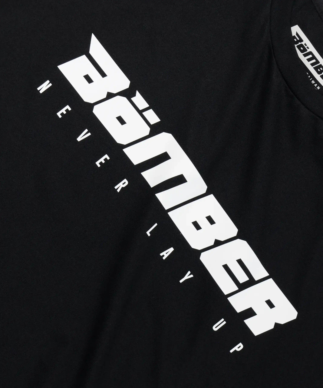 Propel T-Shirt, black HydrApex performance t-shirt with Bomber graphic print, close-up view