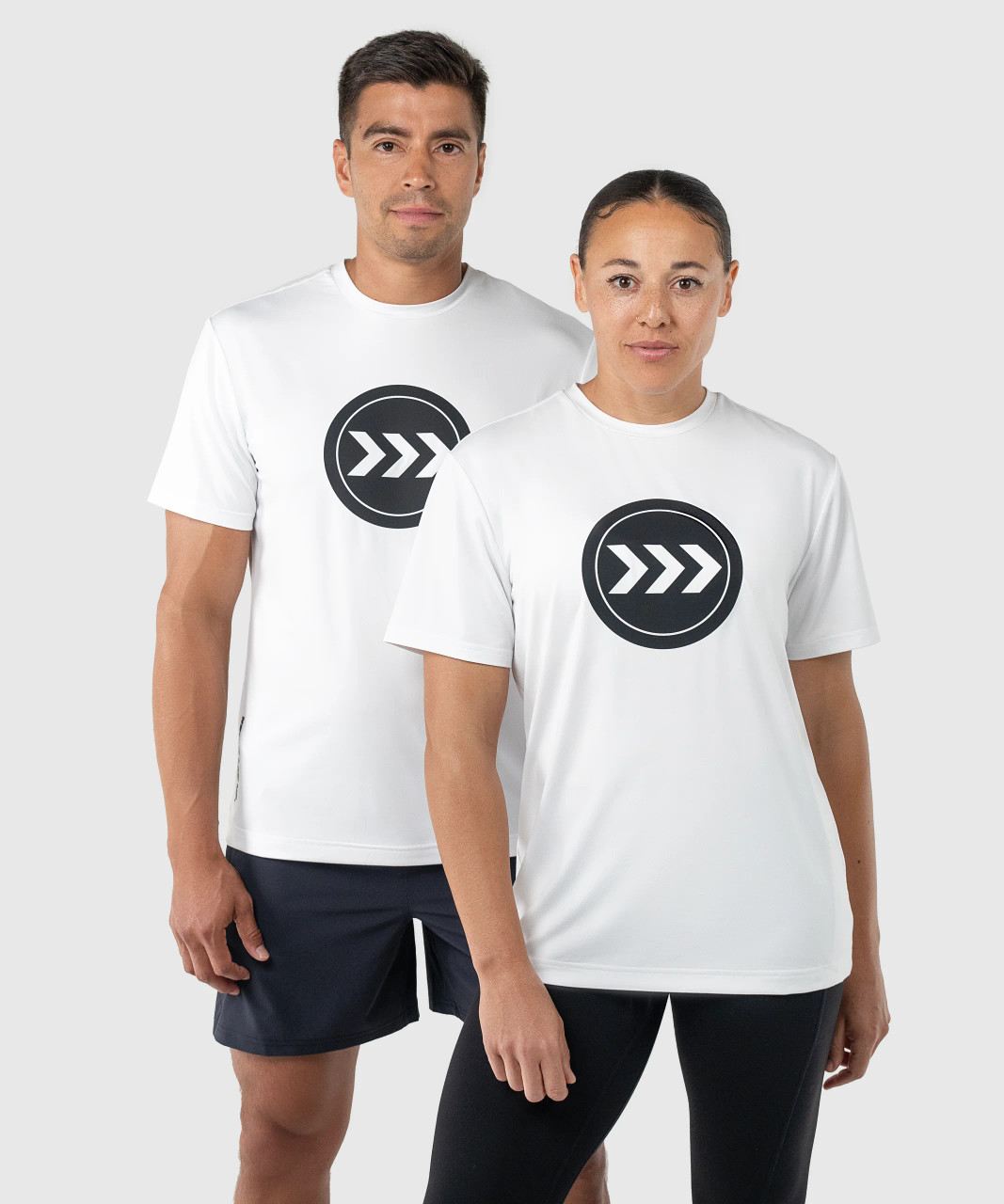 Drive T-Shirt, white unisex HydrApex performance t-shirt with lifestyle fit, front view