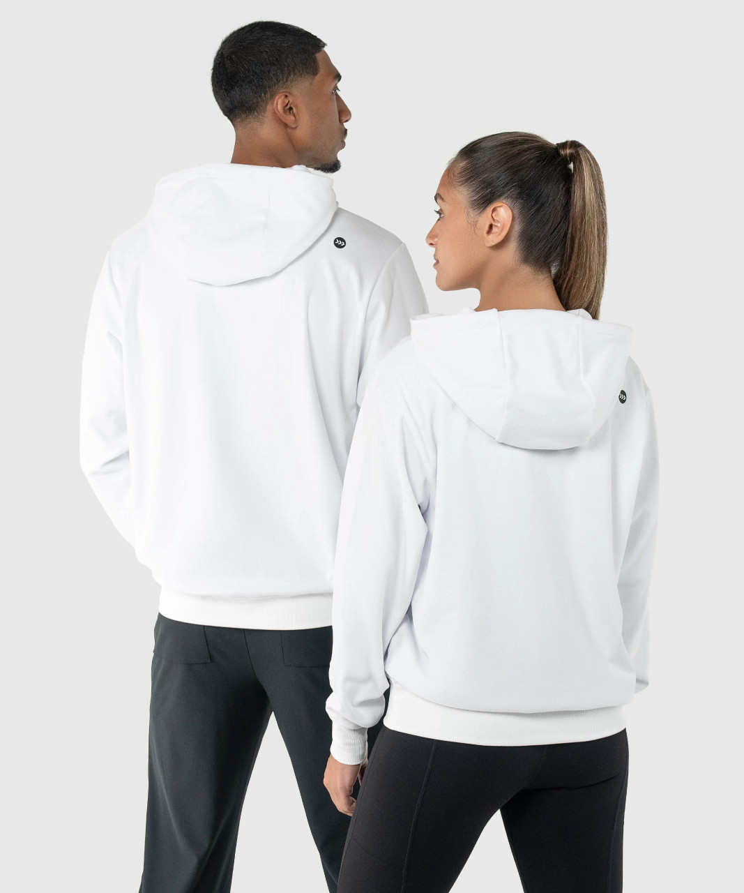 Emerge Hoodie Back White