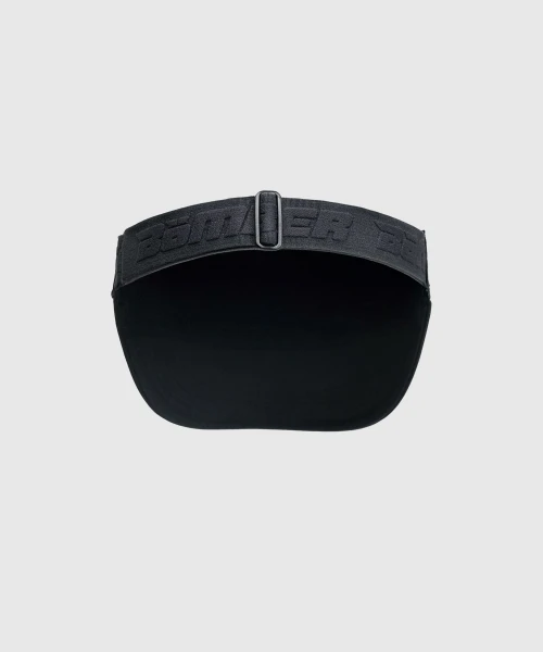 Eclipse Visor, black performance visor, top-down view