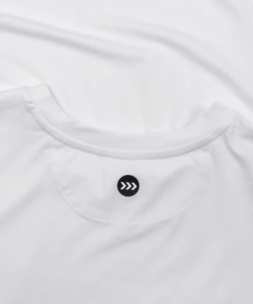 Start T-Shirt, HydrApex performance fabric texture close-up, white