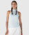 Thrive Tank, women's light blue HydrApex performance tank with mock neck and athletic fit, front view
