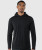 Ascend Hoodie, men's black lightweight stretch performance hoodie with athletic fit, front view
