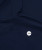Ascend Hoodie, navy stretch nylon performance hoodie with silicone Bomber chest logo, close-up view
