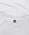 Propel T-Shirt, white performance t-shirt with silicone Bomber back yoke logo, close-up view