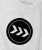Drive T-Shirt, white HydrApex performance fabric with Bomber chest logo, close-up view