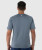Elevate T-Shirt, men's navy heather performance t-shirt with silicone Bomber back yoke logo, back view