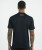 Core MB Polo, men's black performance polo with Apex-shaped back ventilation, back view