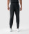 Triumph Jogger, men's black water-repellent athletic jogger with zippered back pocket, back view